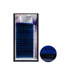 Premium Two Tone Lashes Blue- black  C 0,20 14