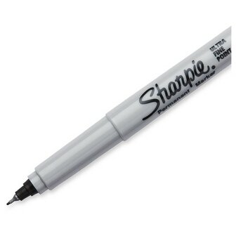 Waterproof fine tip marker Wit