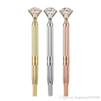 Silver Microblade Pen with Diamond