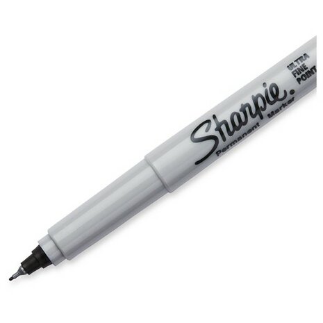 Waterproof fine tip marker Zwart